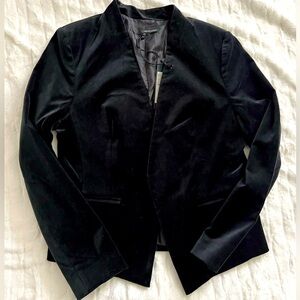 Black Velvet Crushed Blazer